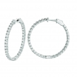 3 Pointer diamond hoop earrings