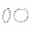 3 Pointer diamond hoop earrings