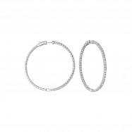 Picture of 7 Pointer diamond hoop earrings