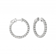 Picture of 7 Pointer diamond hoop earrings