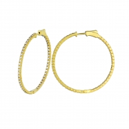 Picture of 2 Pointer hoop earrings/patented snap lock