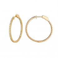 Picture of 2 Pointer hoop earrings/patented snap lock