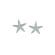 Diamond starfish earrings