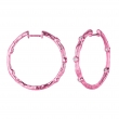 Diamond bezel set hoop earrings
