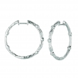 Diamond bezel set hoop earrings