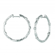 Picture of Diamond bezel set hoop earrings