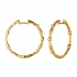 Diamond bezel set hoop earrings
