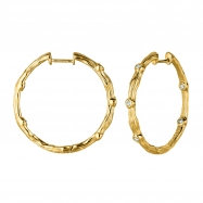 Picture of Diamond bezel set hoop earrings