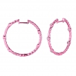 Diamond bezel set hoop earrings
