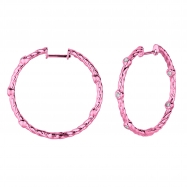 Picture of Diamond bezel set hoop earrings