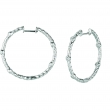 Diamond bezel set hoop earrings