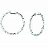Picture of Diamond bezel set hoop earrings