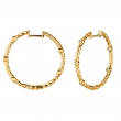Diamond bezel set hoop earrings