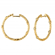 Picture of Diamond bezel set hoop earrings