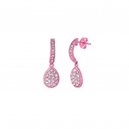 Picture of Diamond pear shape drop earrings