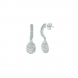 Diamond pear shape drop earrings