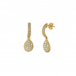 Diamond pear shape drop earrings