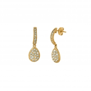 Picture of Diamond pear shape drop earrings