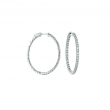 7 Pointer oval hoop earrings 