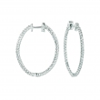 2 Pointer oval hoop earrings 