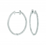 Picture of 2 Pointer oval hoop earrings 