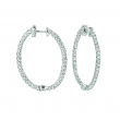 5 Pointer oval hoop earrings 