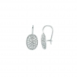Diamond oval earrings