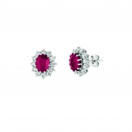 Picture of Ruby & diamond earrings
