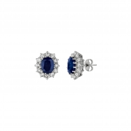 Picture of Sapphire & diamond earrings