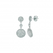 Diamond round drop earrings