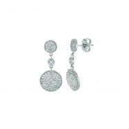 Picture of Diamond round drop earrings