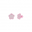Diamond flower earrings