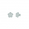 Diamond flower earrings