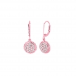 Diamond round earrings