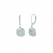 Diamond square earrings
