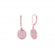 Diamond oval earrings