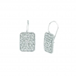 Diamond rectangular shape earrings