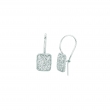 Diamond rectangular shape earrings