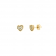 Diamond heart earrings