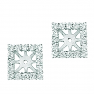 Picture of 8mm square diamond earring jackets