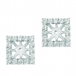 8mm square diamond earring jackets