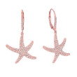 Diamond starfish earrings