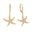Diamond starfish earrings