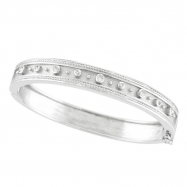 Picture of Antique Style Diamond Bangle Bracelet, 14K White Gold