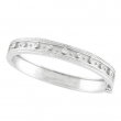 Antique Style Diamond Bangle Bracelet, 14K White Gold