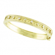 Picture of Antique Style Diamond Bangle Bracelet, 14K Yellow Gold