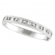 Antique Style Diamond Bangle  14K White Gold