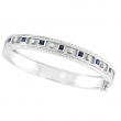 Antique Style Diamond & Sapphire Bangle 