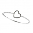 Champagne Diamond Heart Bangle 