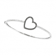 Picture of Black Diamond Heart Bangle 